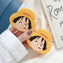 Для AirPods 2 Bluetooth беспроводные наушники чехол аниме one piece Luffy чехол для AirPods наушники зарядная коробка Мультяшные чехлы