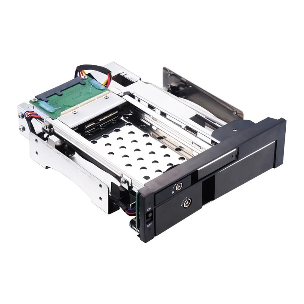Dual Bay 2.5+3.5 Inch Optical Drive Holder SATA3 Interface Stainless