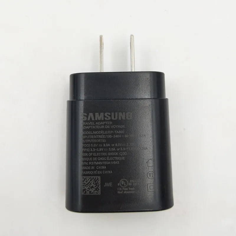 Samsung Note 10 супер быстрое зарядное устройство 25 Вт Usb PD Быстрый ЕС Путешествия настенный адаптер usb type-c кабель для Galaxy Note10+ A8S A80 A90 S10