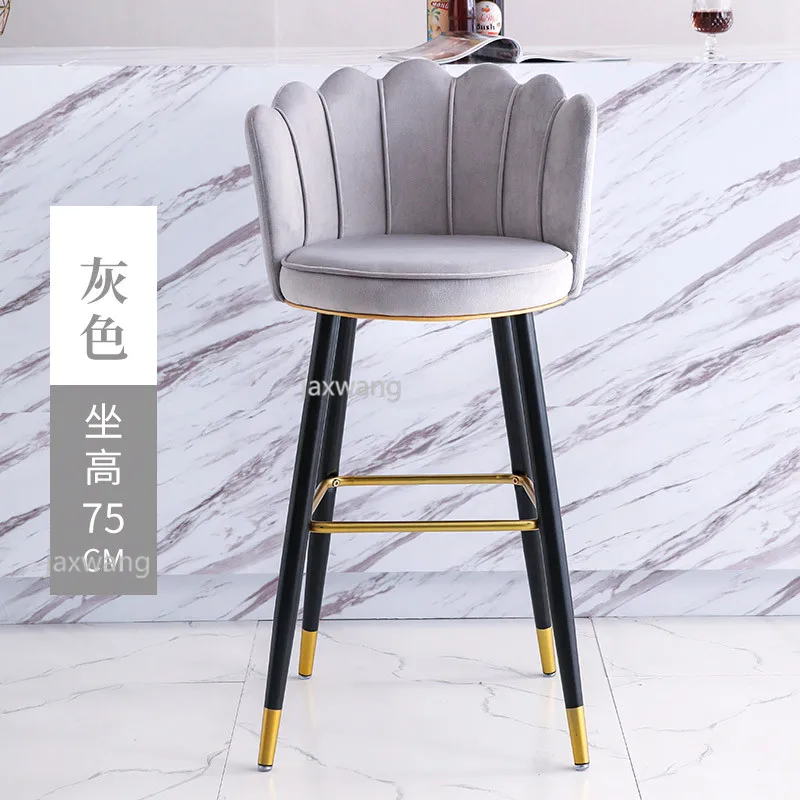 Светильник, роскошный барный стул, обеденный стул для гостиной, стул из твердой древесины, применимый скандинавский барный стул, кофейные офисные стулья для встреч - Цвет: E - 75cm