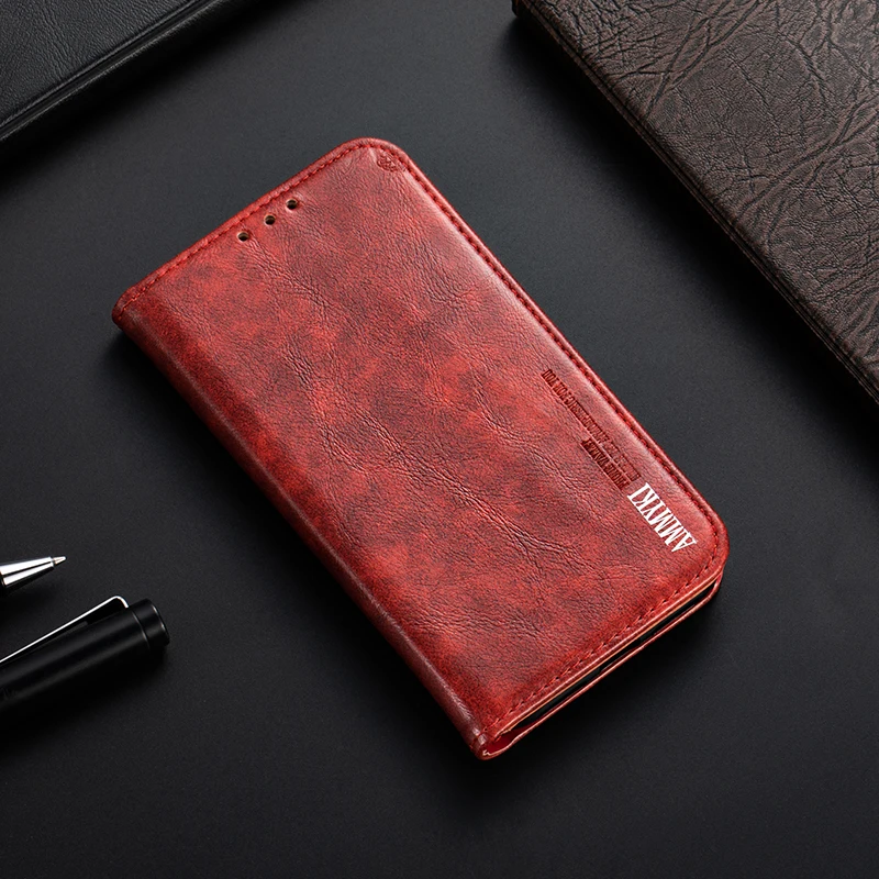 Независимый дизайн AMMYKI, Высококачественная откидная кожаная задняя крышка для телефона 4,3 'для SONY Xperia Z1 mini D5503 M51W Z1 Compact чехол - Цвет: Красный