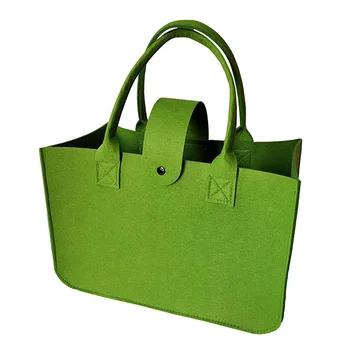 

Gift Solid Eco Friendly Large Capacity Shopping Bag Two Handles Grocery Felt Handbag Diapers Outdoor Baby Wipes Reusable Casual