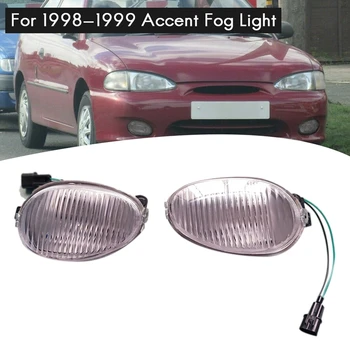 

for 1998-1999 Hyundai Accent Pair Front Bumper Fog Light Lamp Clear Lens Assembly with Bulb 92201-22300 92202-22300