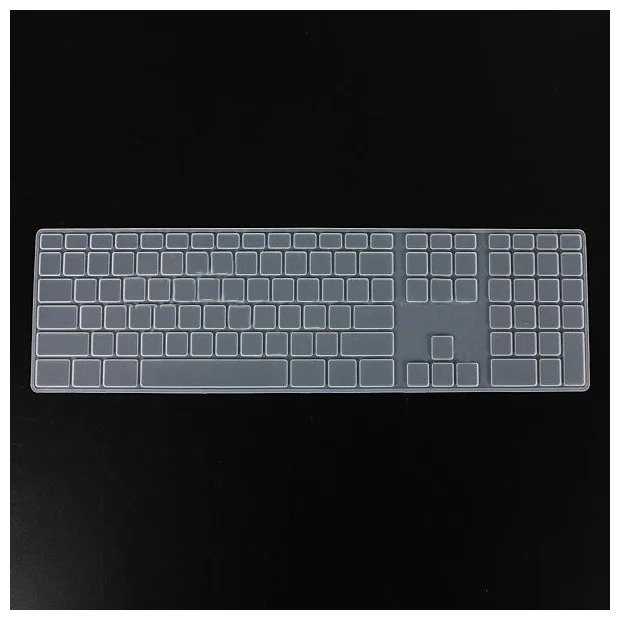 Silicone Thin Keyboard Skin Cover Protector With Numeric Keypad For Apple iMac Transparent
