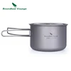 Boundless Voyage Titanium Pot Set Outdoor Picnic Pan Bowl Ultralight Camping Cookware with Folding Handle ► Photo 3/6