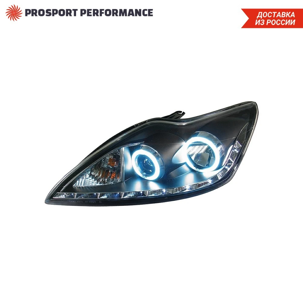 Ford Focus 2009 2010 Eagle Eyes Фары линза &quotангельские глазки&quot с дневными ходовыми огнями