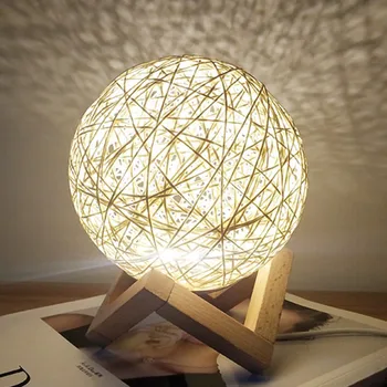 

New Kids Night Lights Original Moon Lamp ChildrenS Light Starry Sky 3D Enchanting Usb Ball for Bedroom Home Decorative
