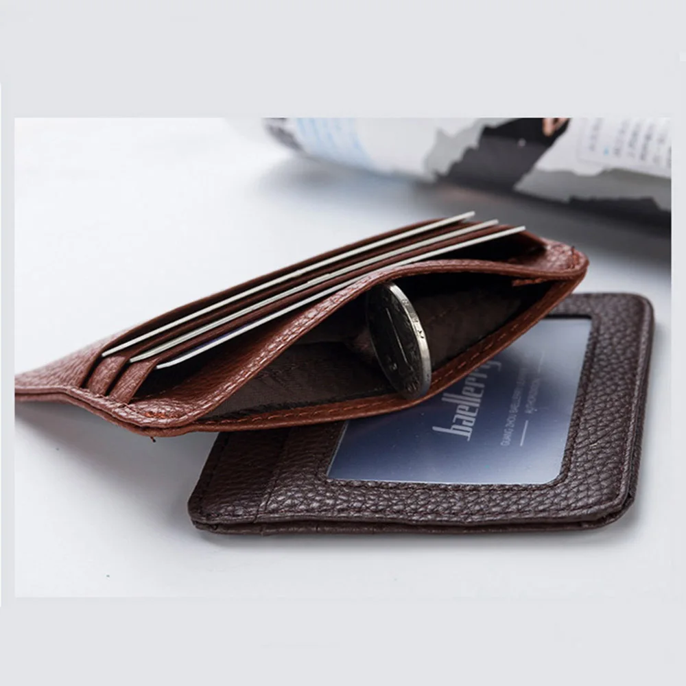 Card Holder wallet card holder card holder credit card holder Unisex Slim PU Leather for ID Card