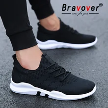 Bravover sapatos de corrida ao ar livre dos homens novos tênis masculinos respirável adulto antiderrapante confortável malha atlético sapatos 3 cores(China)