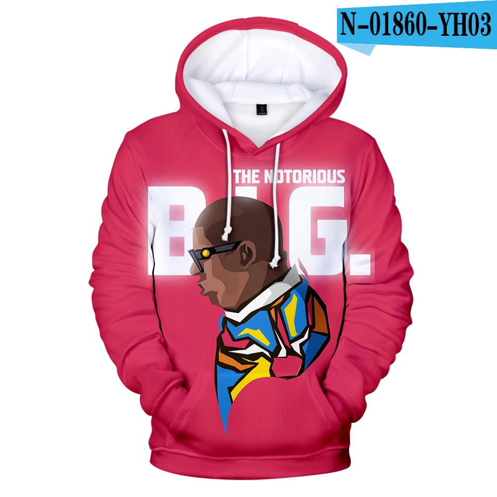 Хип-Хоп Модный Повседневный 3D B.I.G BIGGIE толстовки осень для мальчиков и девочек wo для мужчин Harajuku B.I.G BIGGIE 3D Толстовка с капюшоном топы - Цвет: 3D