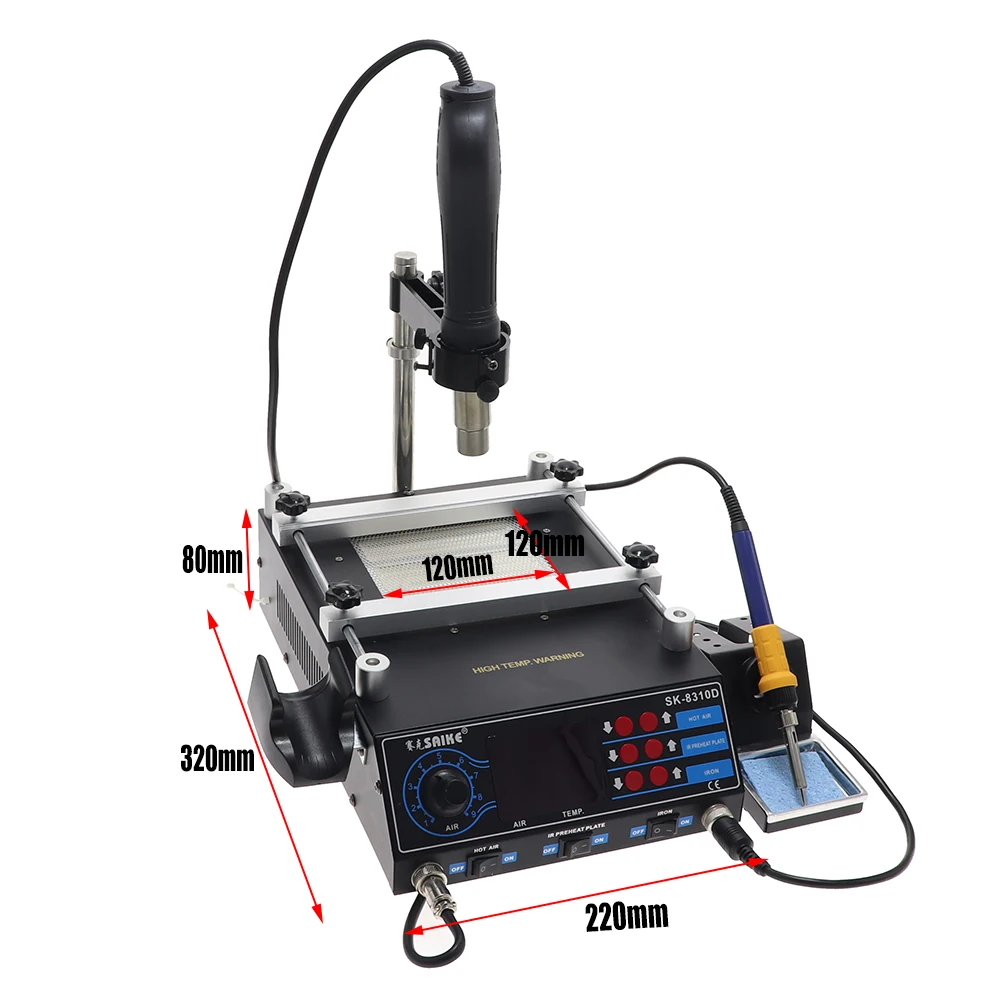 SAIKE8310D 853AAA станция предварительного нагрева PCB подогреватель сварочная станция BGA паяльная станция паяльник пистолет горячего воздуха сварочная станция