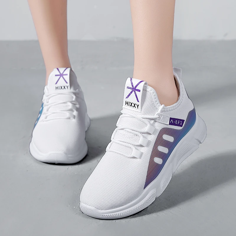 

autumn flying woven breathable mesh casual sneakers net red soft bottom shoes comfortable lightweight women's shoes Shipping
