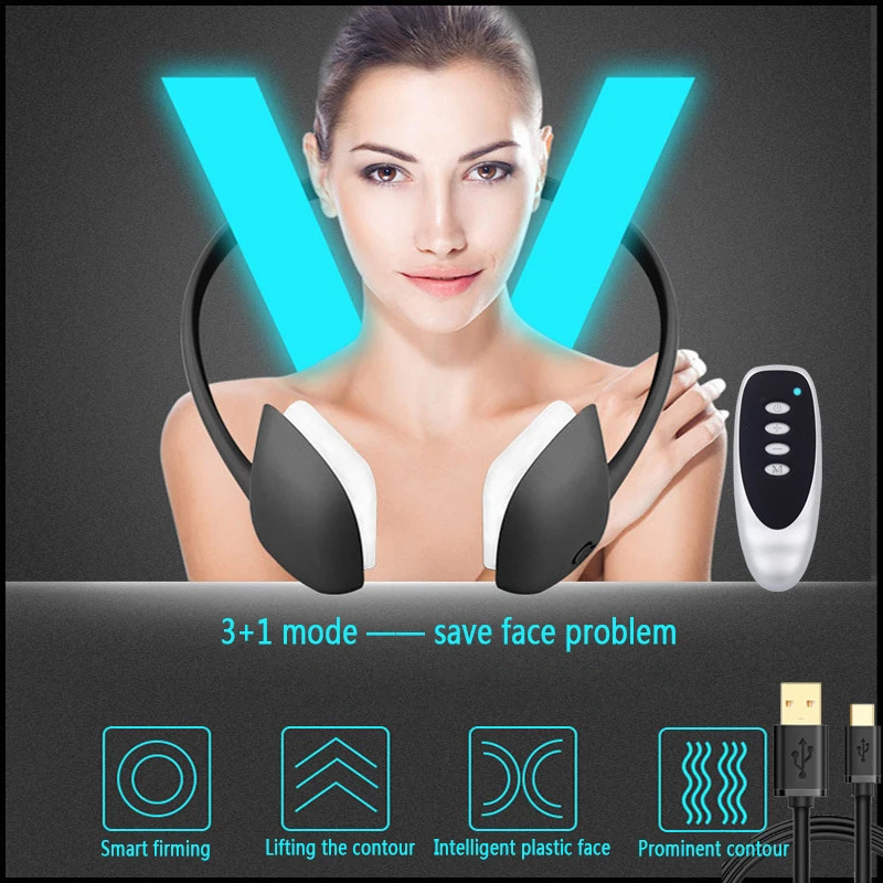 Инструменты для лифтинга лица EMS стимулятор мышц ленивый v лифтинг лица 3D Тонкий ролик для массажа лица умный красота массаж для похудения инструмент
