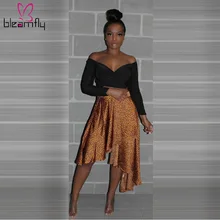 Новая зимняя Женская Осенняя леопардовая печать с высокой талией Миди Длина плиссированные юбки винтажная классическая юбка плюс размер нерегулярная