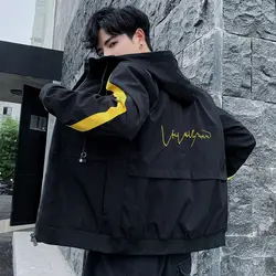 2019 модные куртки в стиле хип-хоп мужские толстовки пальто с лоскутным принтом homme куртка мужская корейская мода плюс размер 4XL Топы Одежда