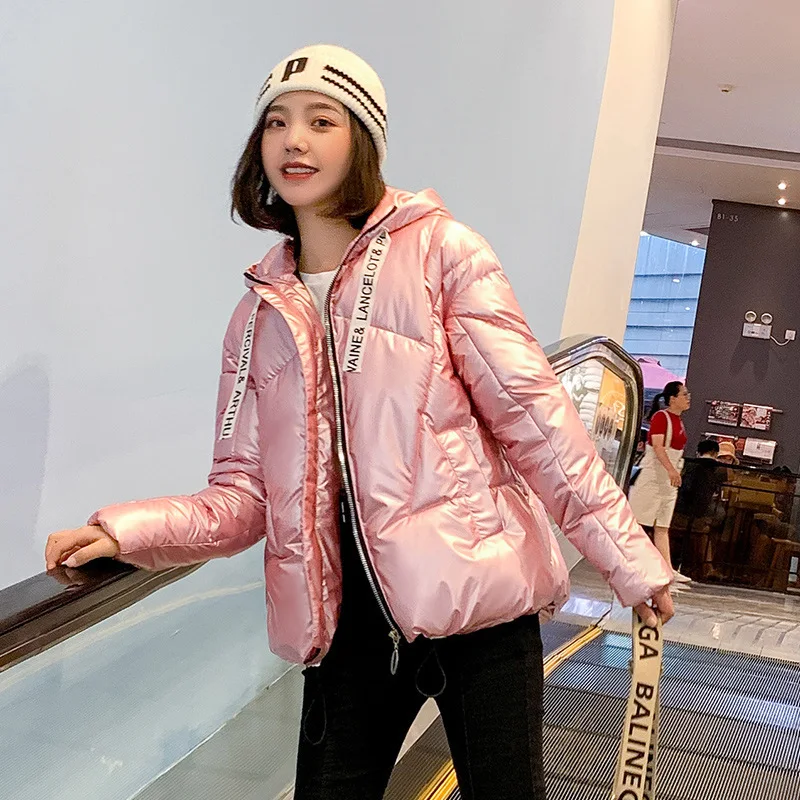 

Winter New Style pi coat Cotton-padded Clothes Women's Short Bright Surface Korean-style Thin Small Cotton-Padded Jacket down Ja