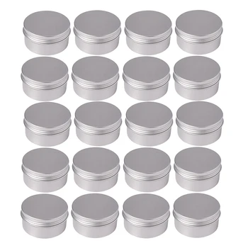 

20pcs/set 80ml Cosmetic Empty Jar Pot Cream Lip Balm Box Container Tin Case