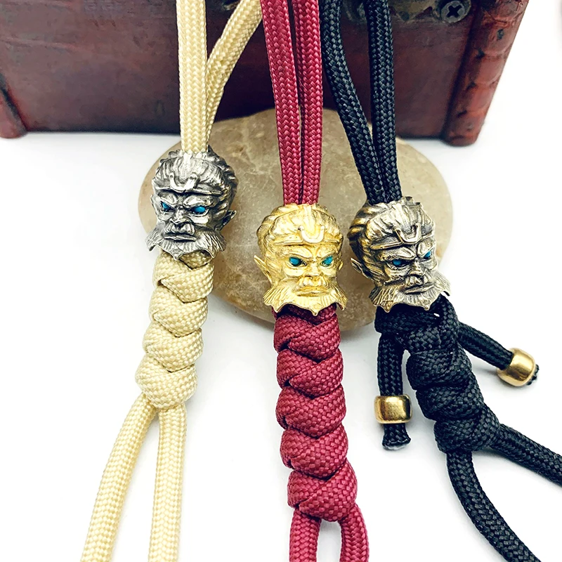 brass monkey king beads pendant (2)