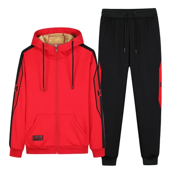 

Winter Sportswear Sets Warm Men's Hooded Sporting Hoodie And Pants Men Set Fashion Winter Jogging Clothes For Men 2019 II50NSTZ
