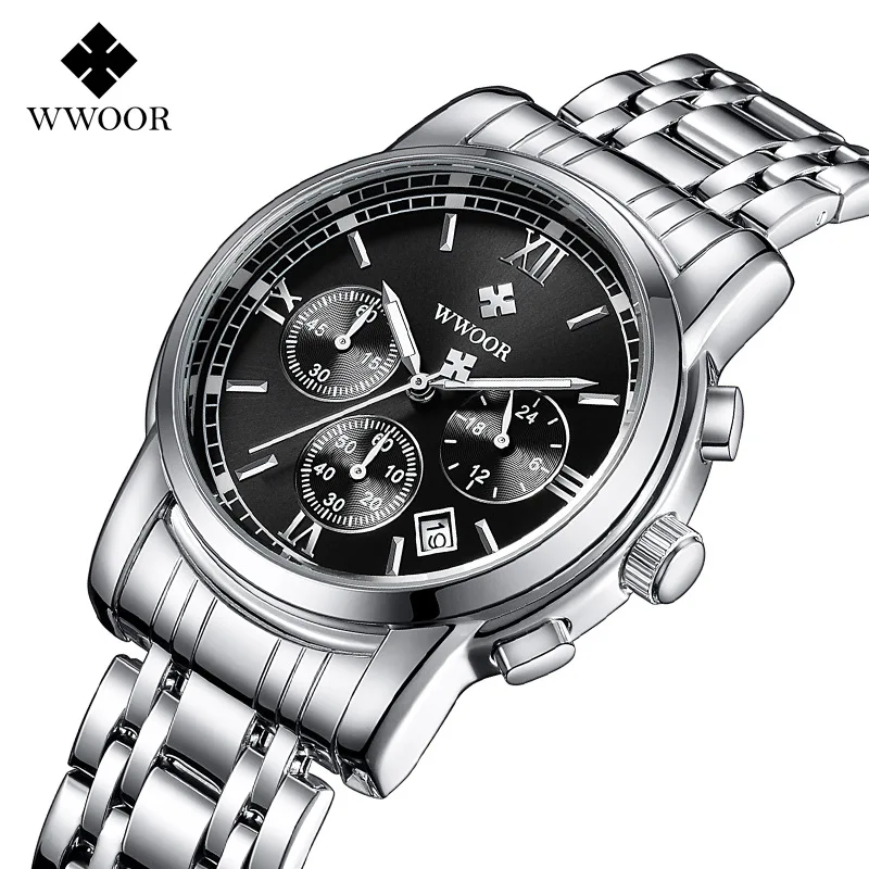 

Hot Sales Wwoor8867 Multi-functional Business Three-Eyed 6-Pin with Waterproof Quartz Watch Non-Analog Watch