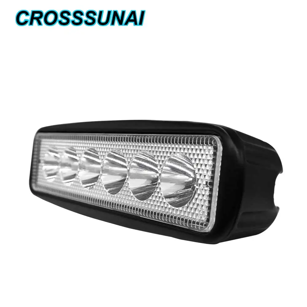

1pc Auto 4x4 18W Car LED Work Light Bar Driving Led Light Bar Motorbike 12V 24V For Tractor OffRoad 4WD Truck SUV Jeep