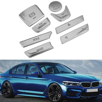 

Car Parking Brake Button Start Stop Button MODE Button Decoration Cover Trim For-BMW G30 2017-2020 Interior Trim