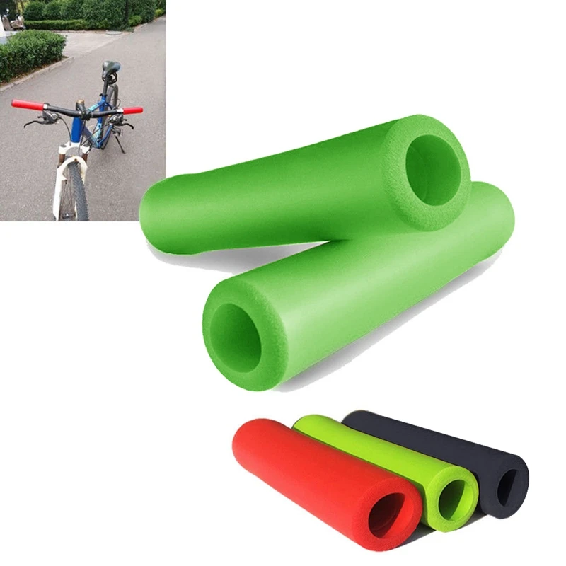 Рукоятка ручки для скутера BMX MTB горный велосипед велосипедный цикл Сверхлегкий силиконовый(зеленый