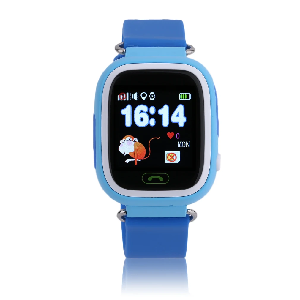 LESHP Children Student Touch Screen Smart Watches GPS Positioning Phone Call WiFi Anti Fall Off Waterproof Wristwatch Q90
