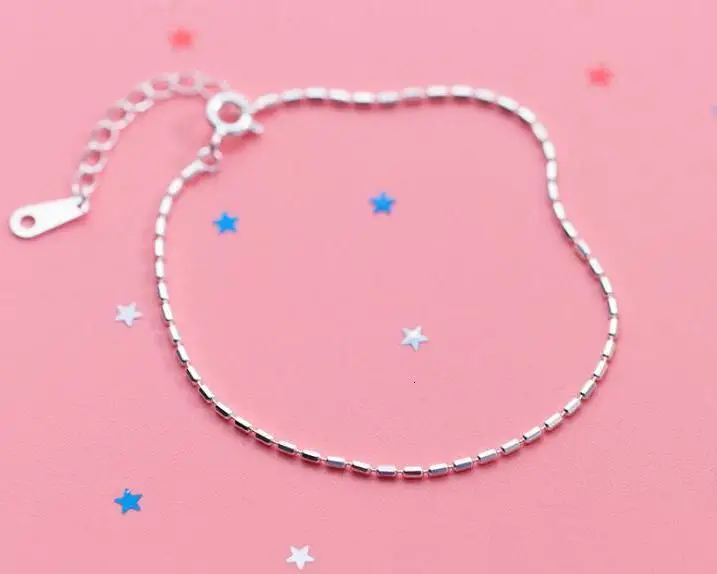 

very (1mm Thin )1pc 100% Real. 925 Sterling Silver Fine Jewelry beads Chain Bracelet GTLS527