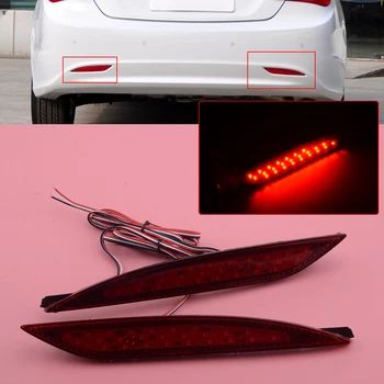 

IP67 5W 1 Pair Red Rear Bumper Reflector Brake Tail Light Fit for Hyundai Sonata 8th 2011 2012 2013 2014