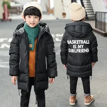 Осенне-зимняя обувь Детское хлопковое пальто куртка-пуховик для мальчиков Детский плотный теплый Хлопковый жакет с длинным, высокое качество, Детская куртка