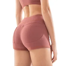 Женская высокая талия компрессионная прикладочная эластичная быстрая Qry не прозрачная плотная одежда для йоги шорты