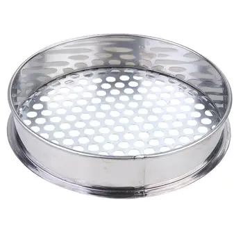 

1pc Soil Sifter 20cm Durable Stainless Steel 10MM Round Hole Soil Sieve Mud Sifter Gardening Supplies Soil Screening Filter