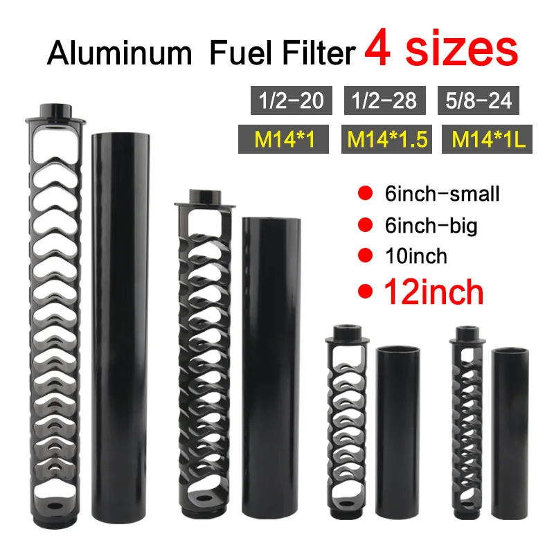 Новинка 1/2 20 28 5/8 24 6inch small big 10 дюймовый одножильный алюминиевый топливный фильтр