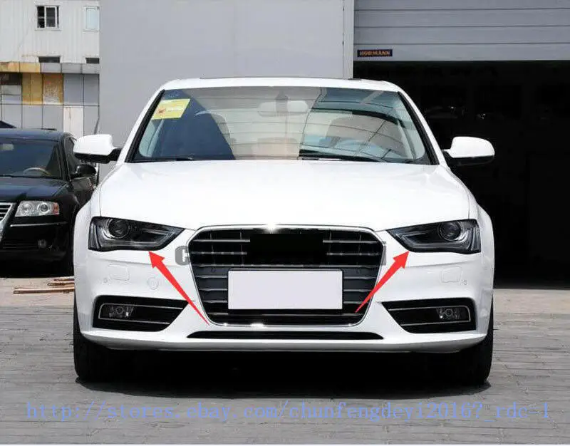 Для Audi A4 2013 2014 2015 2 шт. левая и правая передняя крышка для фар + клей|Абажуры| |