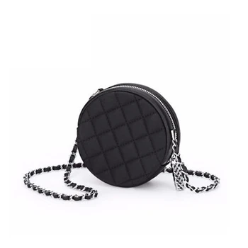 

Circular Design Fashion Women Chain Shoulder Bag Leather Oxford Crossbody Messenger Bags 2020 New Female Round Girls Small Purse