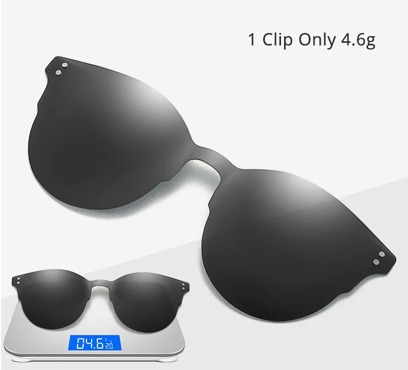 Ralferty Magnet Sun Glasses Prescription Sunglasses Women Men Polarized Round Prescription Myopia Sunglasses 2 In 1 Oculos Z959