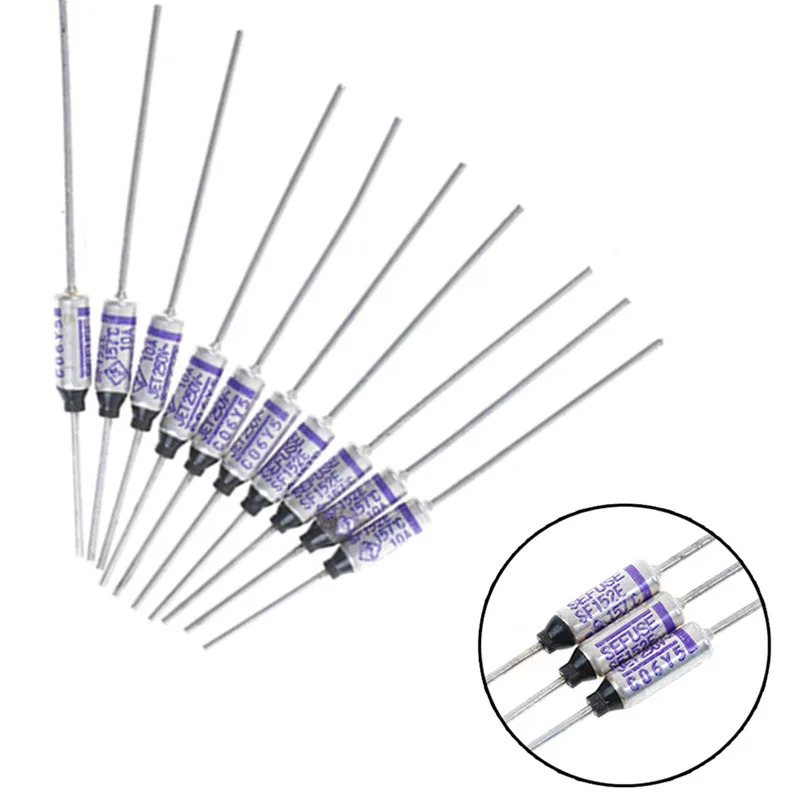 Hot Sale 10Pcs/lot 10A 250V SF152E SEFUSE Cutoffs Thermal Fuse 157 Degree