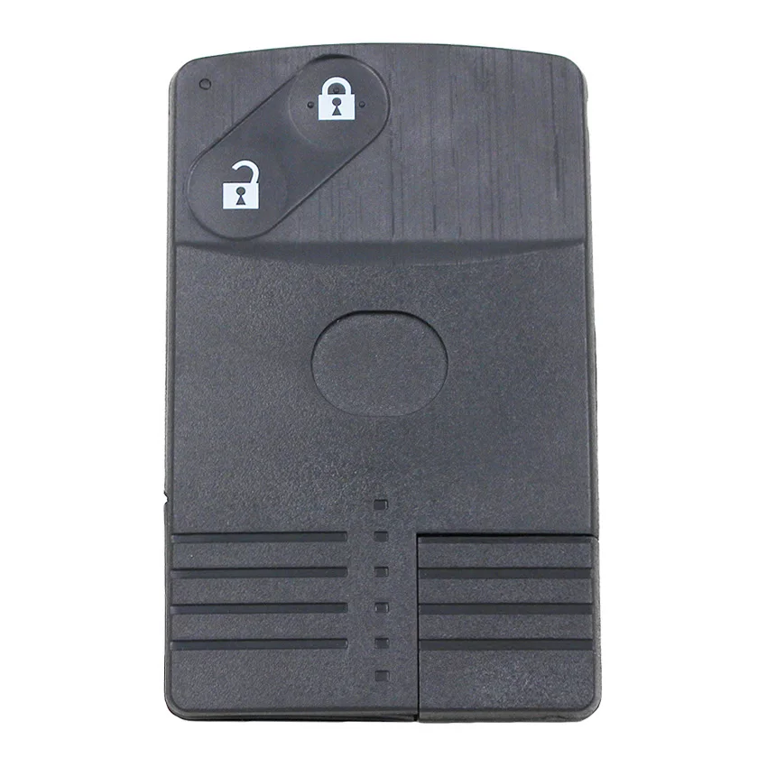 2 Button 2/2+ 1/3/3+ 1 кнопки дистанционного ключа оболочки Чехол Smart корпус для ключей от автомобиля чехол Брелок для Mazda 5 6 CX-7 CX-9 RX8 Miata MX5 с необработанное лезвие - Цвет: 2 Button