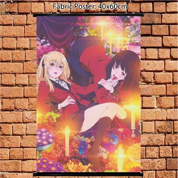 

Anime Poster Kakegurui Jabami Yumeko Saotome Mary Wall Scroll Decoration 60x40cm Art Prints Room Home Decoration