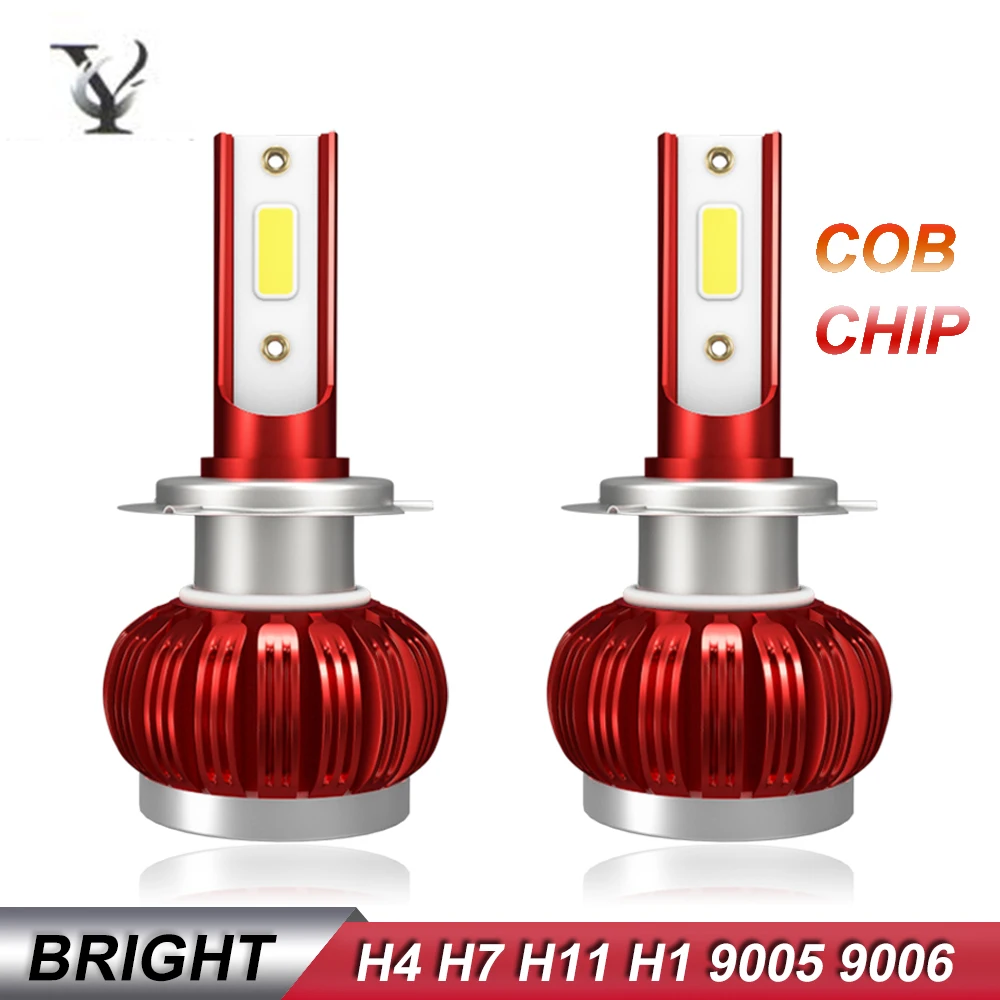 

Super Bright H7 H4 Led Headlight Bulb Kit H1 H11 H8 H9 9005 HB3 H10 9006 COB Chips Auto Lamp Turbo Canbus Hi-Lo Beam 12V 6000K