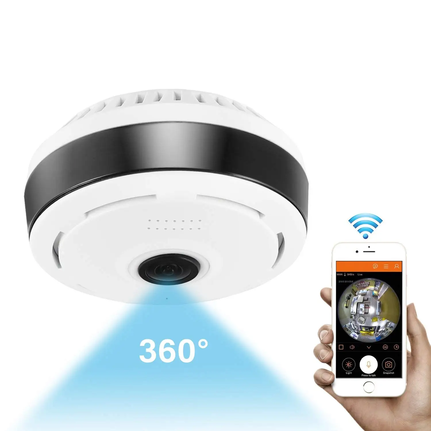 Камера видеонаблюдения рыбий глаз с поддержкой Wi Fi 960P|Камеры видеонаблюдения| |