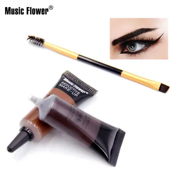 

Genuine Music Flower 2 color Eyebrows Gel Soft Smooth Water-proof Long-wear Texture Eye Brow With Brush Women Cosmetics