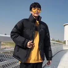 Mixed Colors Couple Cotton Coats Winter North Parkas Casual Stand Collar Warm Down Puffer Jackets Men/Ladies Top