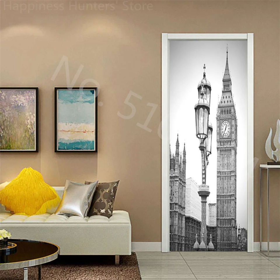 Deurstickers Gang Landschap Deursticker Moderne Architectuur