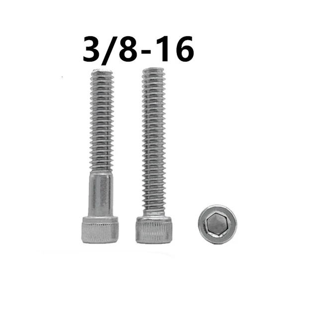 304 Stainless Steel Socket Bolt Hexagon Socket Head Cap Screws 5pcs  3/8-16 Aliexpress