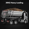 1:20 Full Scale 16CH RC Dump Truck 2.4G 30KG Load-bearing Smart Simulation Sound Headlight Alloy Electric Remote Control Truck 5