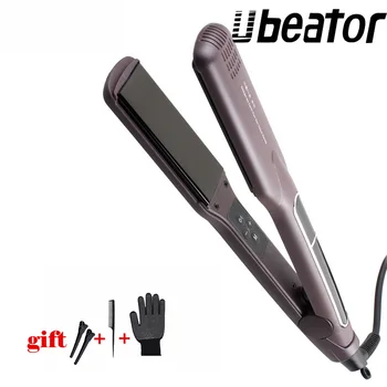 

Korean Professional Ceramic Wide Plate Hair Straightener Fast Heating Flat Iron Dual Voltag 3D Floating Styling Tools