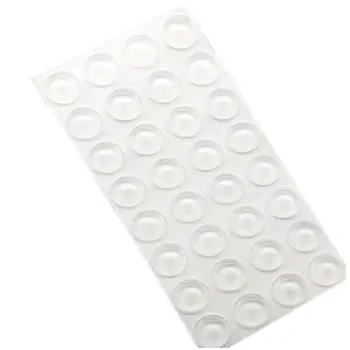 

ABFU-Table Chair Foot Feet Self Adhesive Clear Silica gel Pads Mat 12*4mm
