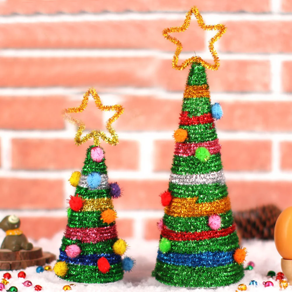 Самодельные поделки Рождественская елка съемные Мини Рождественская елка бумажные украшения для детей декоративные подарки креативные DIY ремесленные игрушки Горячая Распродажа - Цвет: As Shown